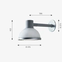 Louis Poulsen LP Icon utendørs vegglampe Dali + Clo - Aluminium