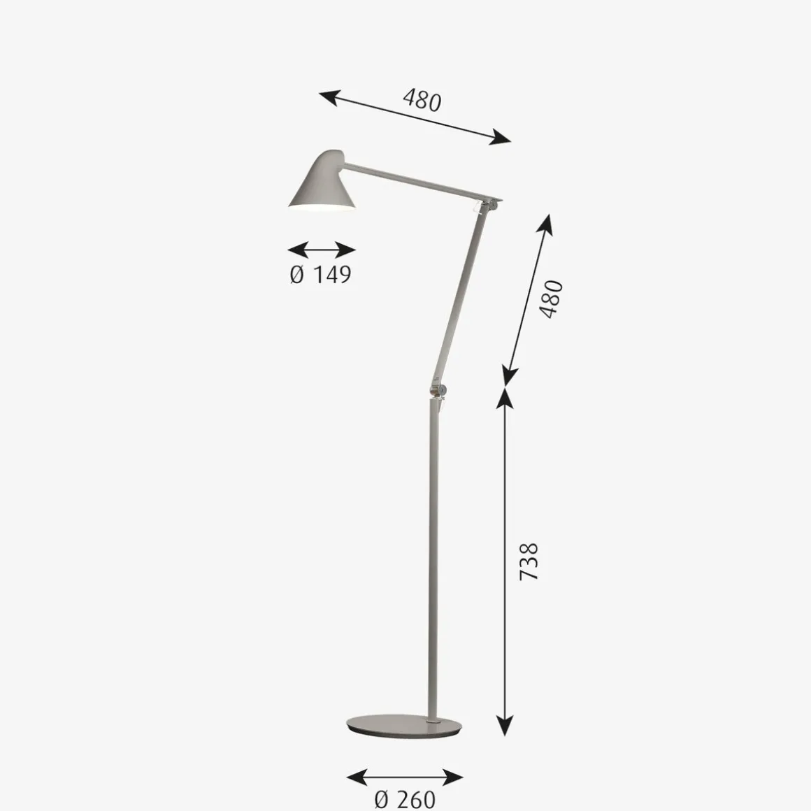 Louis Poulsen NJP gulvlampe