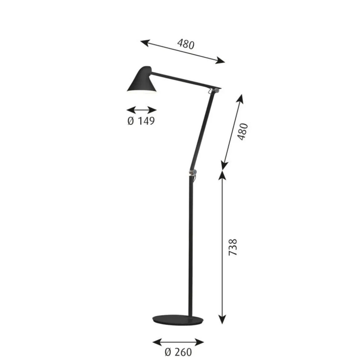 Louis Poulsen NJP gulvlampe