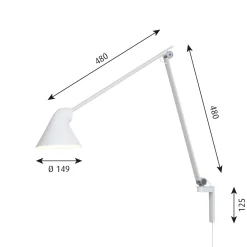 Louis Poulsen NJP lang vegglampe