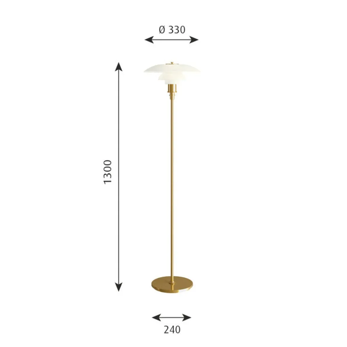 Louis Poulsen PH 3½-2½ gulvlampe