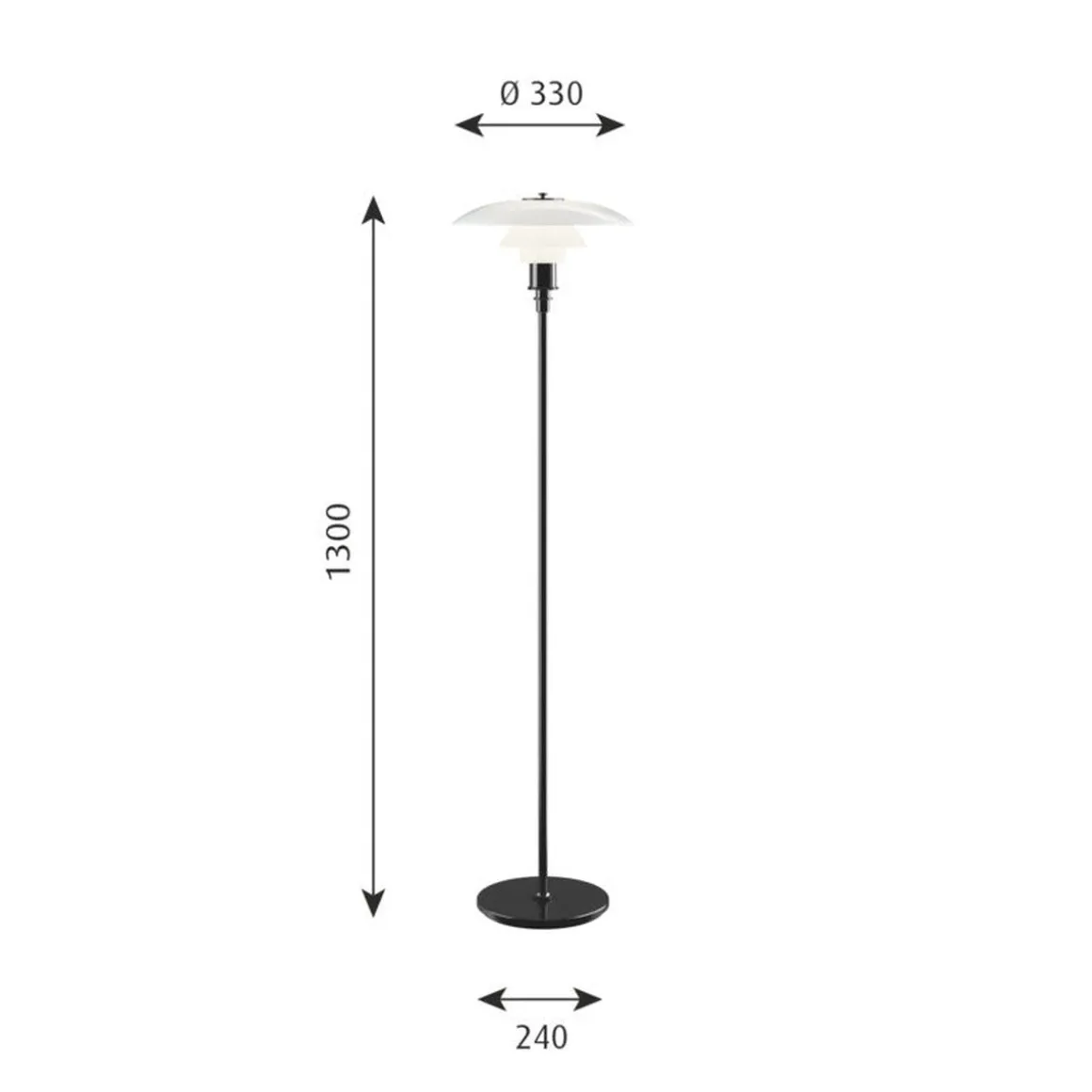 Louis Poulsen PH 3½-2½ gulvlampe