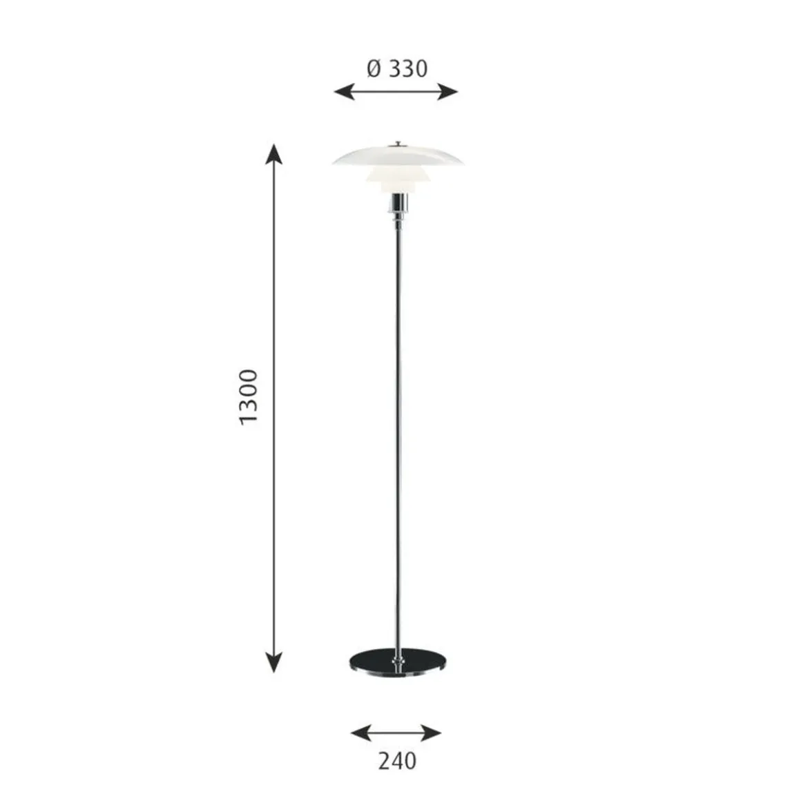 Louis Poulsen PH 3½-2½ gulvlampe