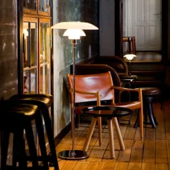 Louis Poulsen PH 4½-3½ gulvlampe Krom/Opalt glass