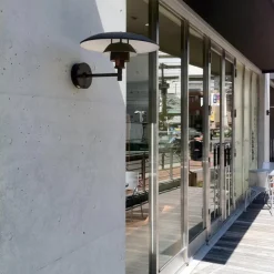 Louis Poulsen PH utendørs vegglampe - Børstet kobber