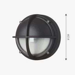 Louis Poulsen Skot utendørs halvskjerm vegglampe