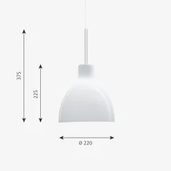 Louis Poulsen Toldbod Glass Pendel Ø22