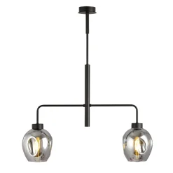 Lukka takpendel 2 lys- Svart/Røykfarget