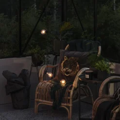 Lysslynge 5 Lys, batteri og timer - Amber