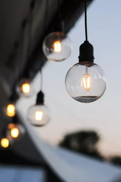 Lysslynge 10 lys Deco Loop liten - Garden 24 - Svart