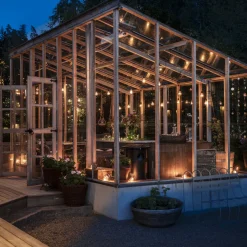 Lysslynge 10 lys, nedhengt - Amber