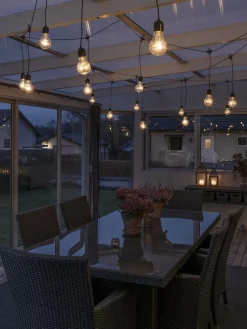 Lysslynge 10 lys, nedhengt - Amber