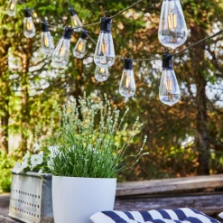 Lysslynge 10 lys stor - Garden 24 - Svart