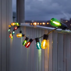 Lysslynge 20 mini lys - Flerfarget