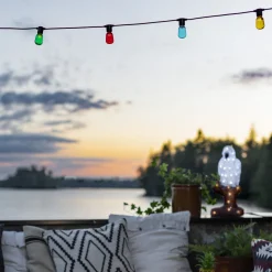 Lysslynge 20 mini lys - Flerfarget