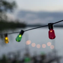 Lysslynge 20 mini lys - Flerfarget