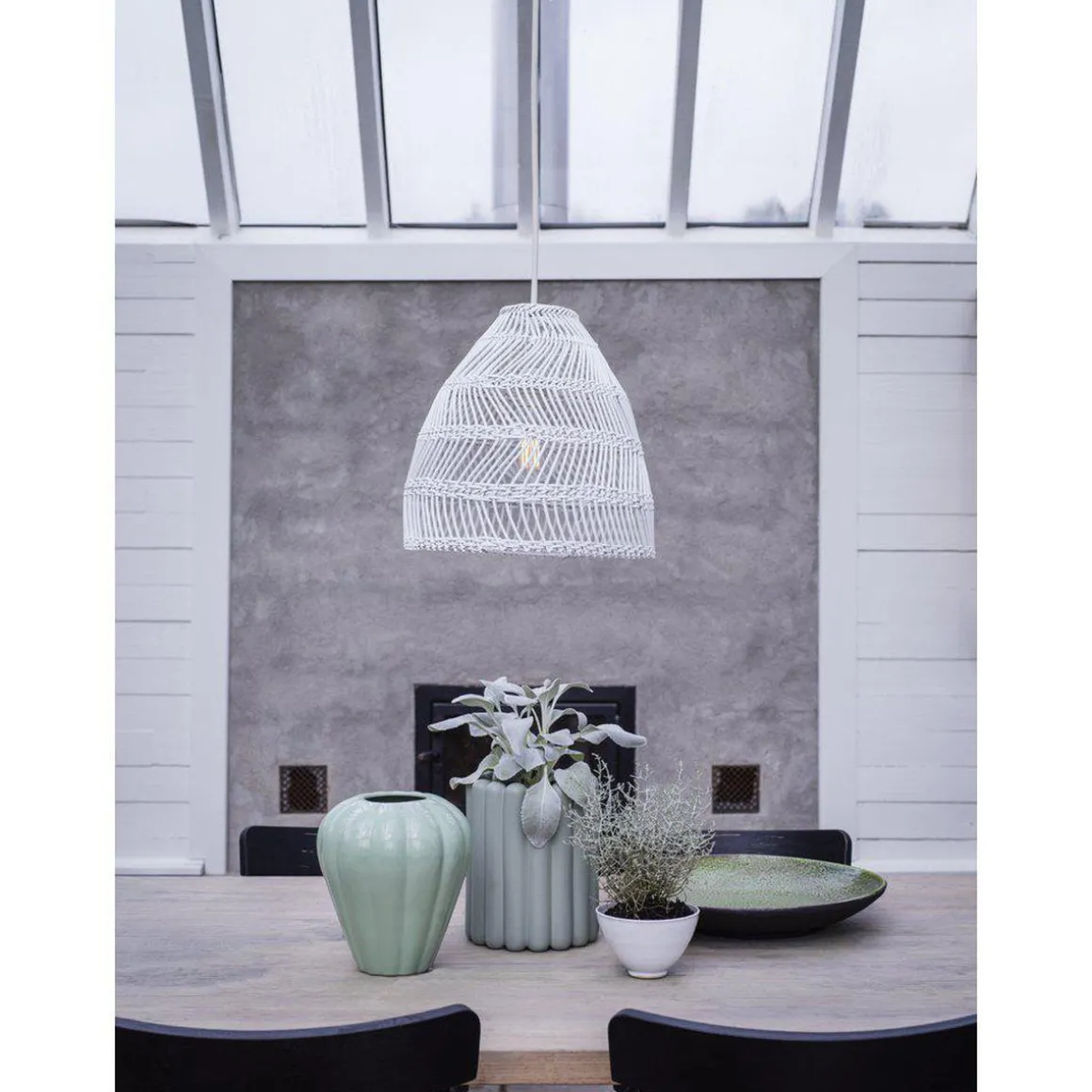 Maja takpendel utendørs 53 cm - Rotting Hvit