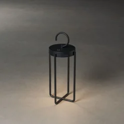 Manorola lanterne bord/gulv 39 cm IP54 oppladbar - Svart