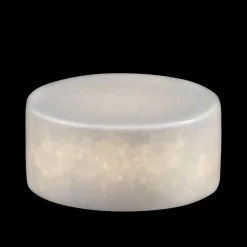 Marble hvit bordlampe batteridrevet m/timer - Small