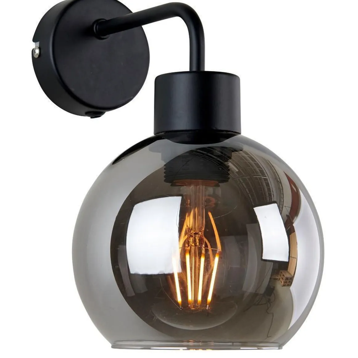 Marco vegglampe Svart/røk