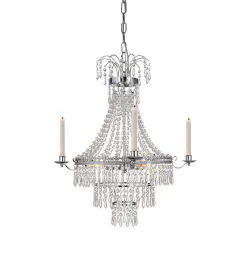 Marielund lysekrone 3 lys - krom - Krom