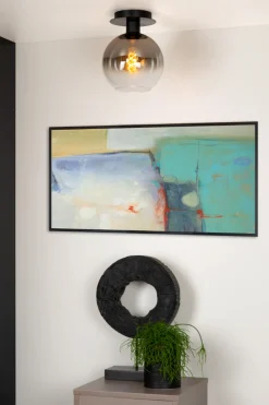 Marius taklampe - røykfarget/Svart