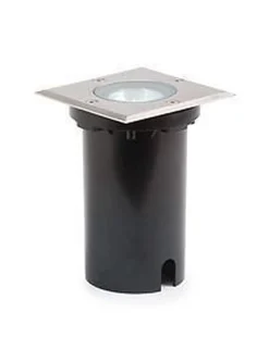 Markspot 230V firkantet m/GU10 - sølv