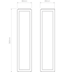 Mashiko 300 Classic vegglampe IP44 - Matt gullfarget