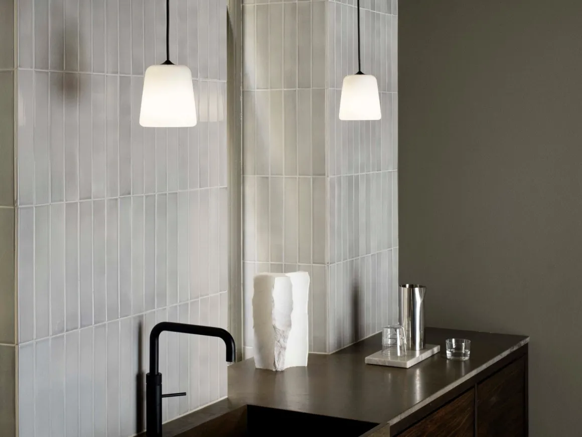 Material takpendel - Hvit Opal