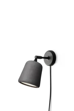Material Vegglampe - Mørk Grå Betong