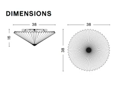 Matin Vegg/Tak-lampe hvit - 38cm
