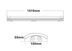 Mega Batten lysarmatur 47W 3000/4000K IP44 - 151 cm