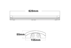 Mega Batten lysarmatur 20W 3000/4000K IP44 - 62 cm