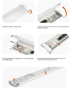 Mega Batten lysarmatur 20W 3000/4000K IP44 - 62 cm