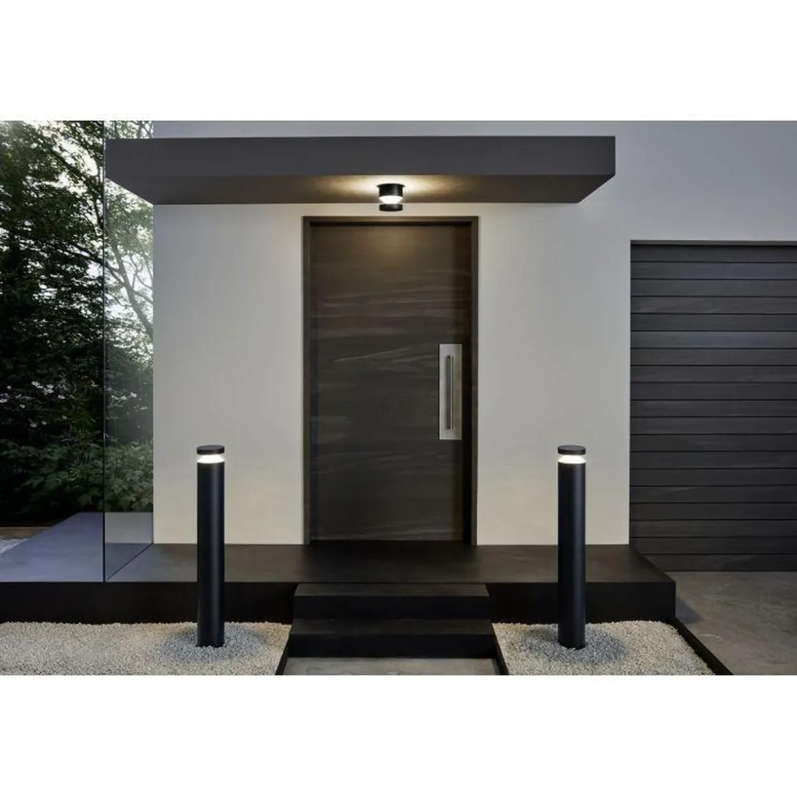 Melzo vegg/tak utendørs Led 11W IP44 - Svart