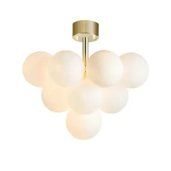 Merlot taklampe - Messing/Hvit - Messing/ Hvit