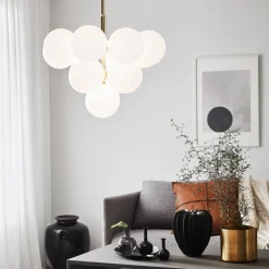 Merlot takpendel - messing/hvit - Messing / Hvit