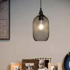 Mesh takpendel 15 cm - Svart