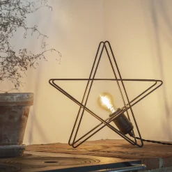 Metallstjerne 36 cm - Svart