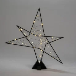 Metalstjerne på fot 43 cm