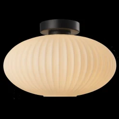 Mika taklampe 30 cm - Svart/Opal