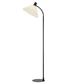 Mira gulvlampe 145 cm - Svart/Offwhite - Svart / Hvit
