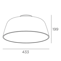 Miso taklampe 43,3 cm - Hvit/Gullfarget