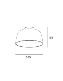 Miso taklampe 28,5 cm - Svart/Gullfarget