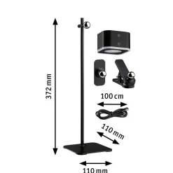Mobil portabel bord/vegglampe oppladbar 1,6W 2700-6500 Kelvin