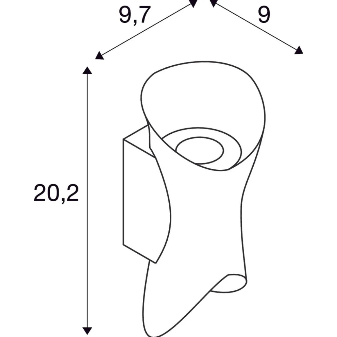 Modela vegglampe utendørs opp/ned 7,5W 2700 kelvin IP65 - dimbar
