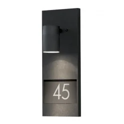 Modena vegglampe inkl husnummer - Svart