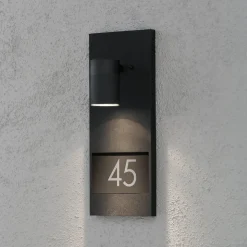 Modena vegglampe inkl husnummer - Svart