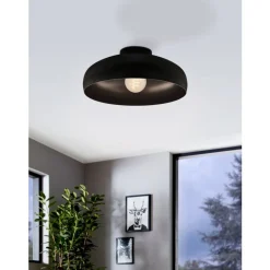 Mogano takplafond 40 cm E27 - Svart