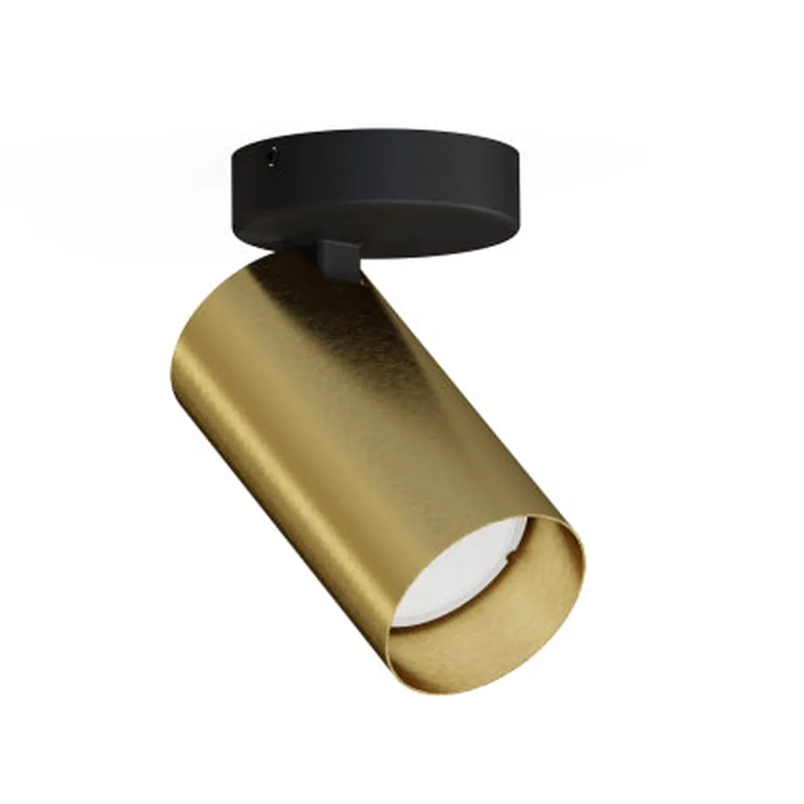 Mono enkel takspot - Svart/Messingfarget